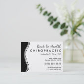 Cartes de visite surdimensionnés de chiropractie (Debout devant)