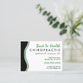 Cartes de visite surdimensionnés de chiropractie (Debout devant)