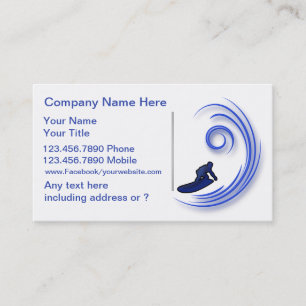 Cartes de visite Surf Nouveau