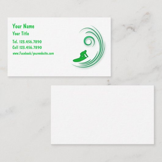 Cartes de visite Surfing (Devant / Derrière)