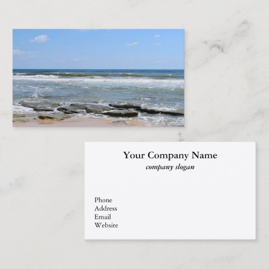 Cartes de visite Surfs rocheux (Devant / Derrière)