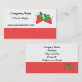 Cartes de visite Sweet Strawberry (Devant / Derrière)