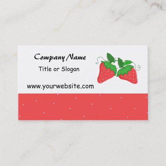 Cartes de visite Sweet Strawberry (Devant)