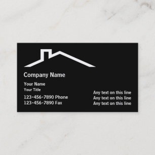 Cartes de visite Symbole de rénovation de toiture