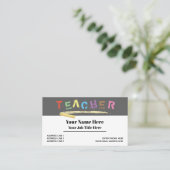 Cartes de visite "Tableau noir" pour enseignant (Debout devant)