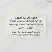 Cartes de visite tachés de sang de piano de Goth (Dos)