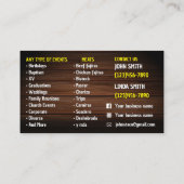 Cartes de visite Taco Dervice (Dos)