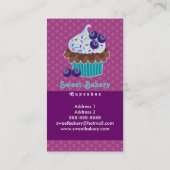 Cartes de visite tba de petit gâteau de myrtille (Dos)