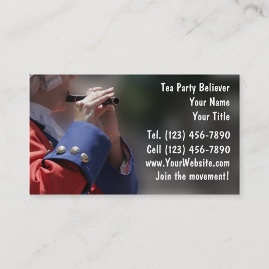 Cartes de visite Tea Party (Devant)