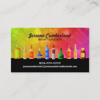 Cartes de visite tenants le bar
