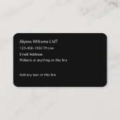 Cartes de visite tendance de massage (Dos)