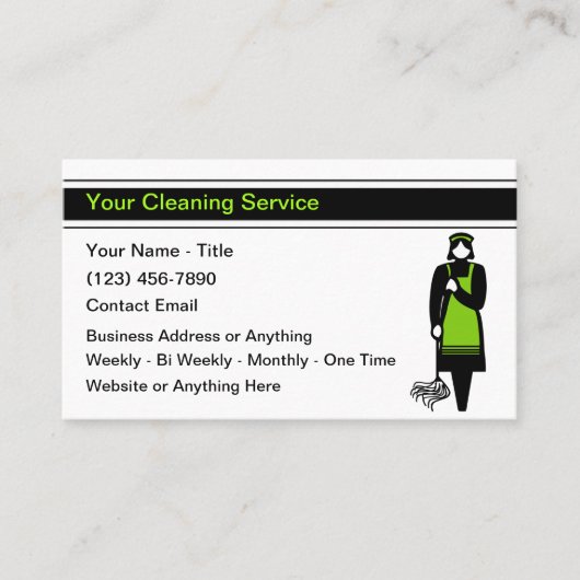 Cartes de visite tendance de nettoyage de maison m (Devant)