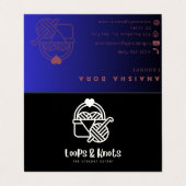 Cartes de visite tendance et autres objets. (Extérieur déplié)