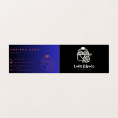 Cartes de visite tendance et autres objets. (Extérieur déplié)