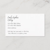 Cartes de visite tendance notaire classique (Dos)