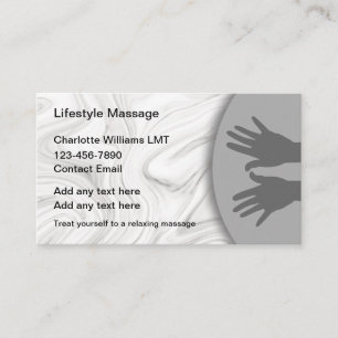 Cartes de visite tendance pour services de massage