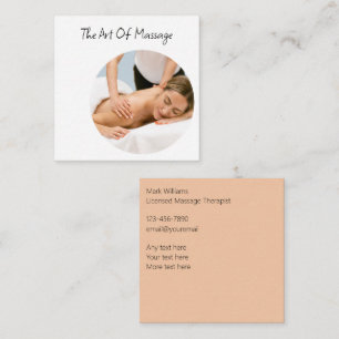 Cartes de visite tendance pour thérapeute de massa