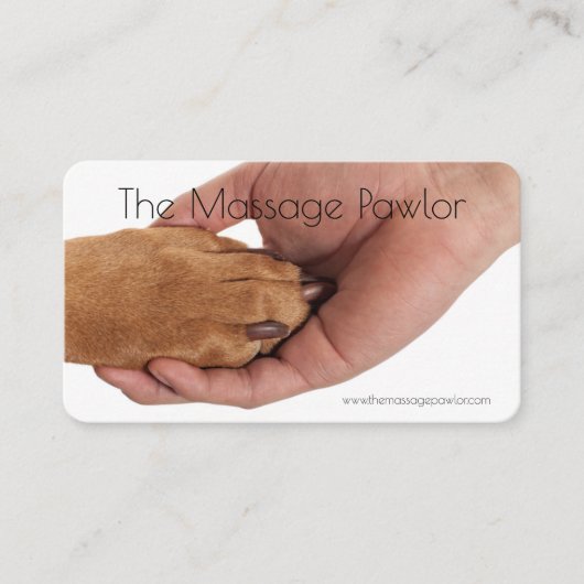 Cartes de visite The Massage Pawlor (Devant)