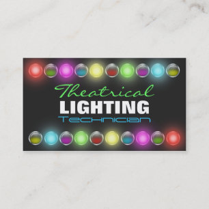 Cartes de visite théâtraux d'éclairage de lumières