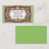 Cartes de visite théâtraux et fleuris (Devant / Derrière)