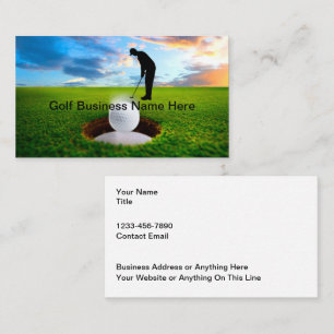 Cartes de visite thématiques golf