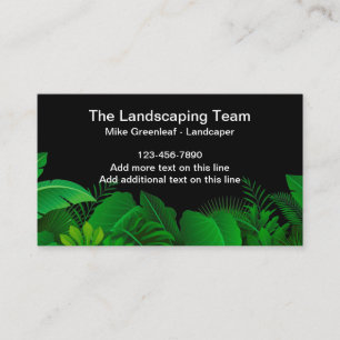 Cartes de visite thème aménagement paysager tropic