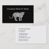 Cartes de visite thème animal léopard (Devant / Derrière)