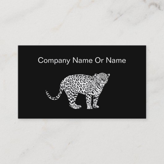 Cartes de visite thème animal léopard (Devant)