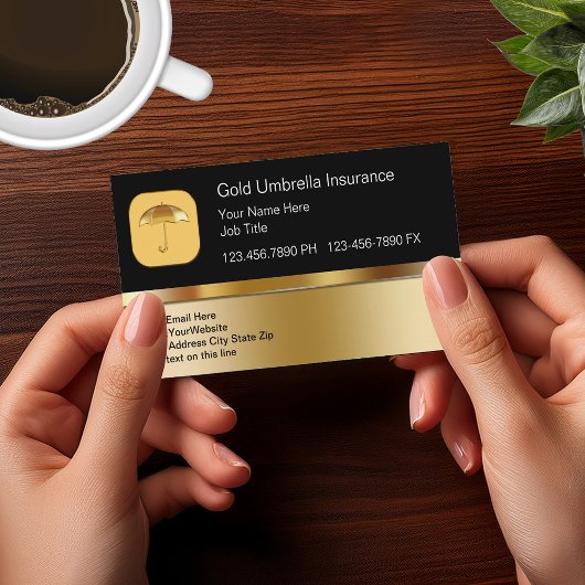 Cartes de visite Thème Assurance Élégant