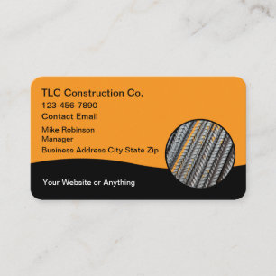 Cartes de visite thème barres d'armature pour four