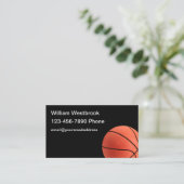 Cartes de visite thème basket-ball moderne simple (Debout devant)