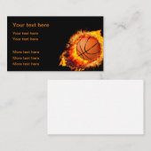Cartes de visite thème basketball cool (Devant / Derrière)