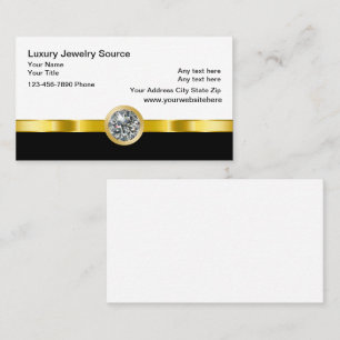Cartes de visite thème bijoux de luxe modernes