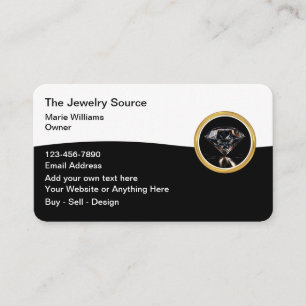Cartes de visite thème bijoux élégants Design