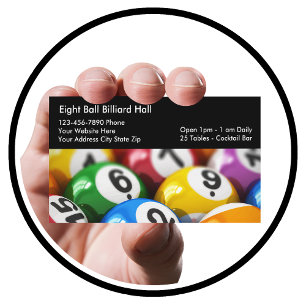 Cartes de visite Thème Billard