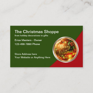 Cartes de visite Thème Boutique de Noël