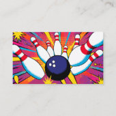 Cartes de visite Thème Bowling (Devant)