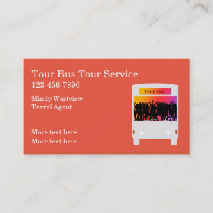 Cartes de visite thème bus de tourisme Bold Travel