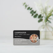 Cartes de visite thème charpentier cool (Debout devant)