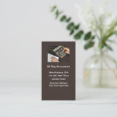 Cartes de visite Thème Comptable agréé simple (Debout devant)