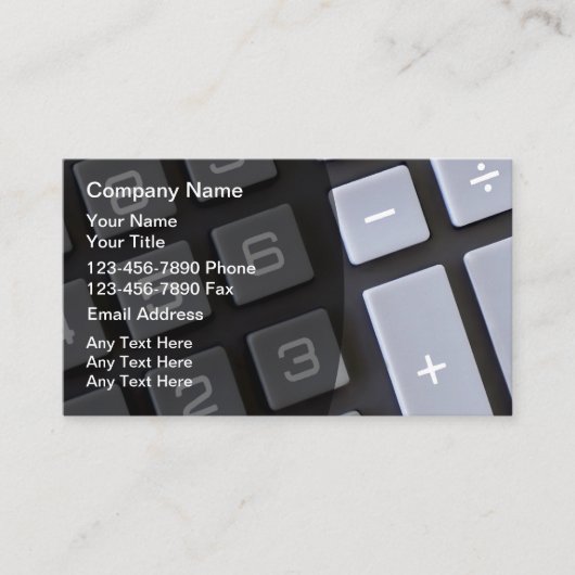 Cartes de visite thème comptable Cool (Devant)