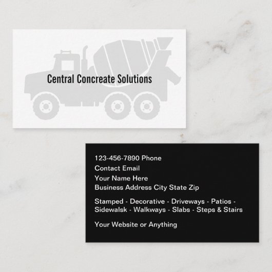 Cartes de visite Thème Construction Construction (Devant / Derrière)