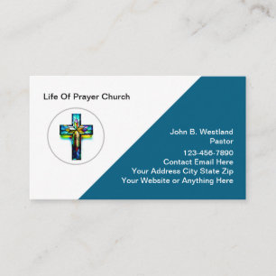 Cartes de visite thème croix chrétienne Église