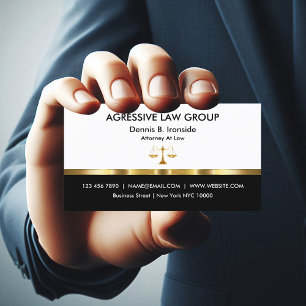 Cartes de visite Thème d'Avocat Professionnel Chic