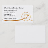 Cartes de visite Thème de dentiste chic (Devant / Derrière)