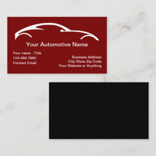 Cartes de visite Thème d'entreprise automobile Coo