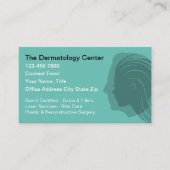 Cartes de visite Thème Dermatologue (Devant)