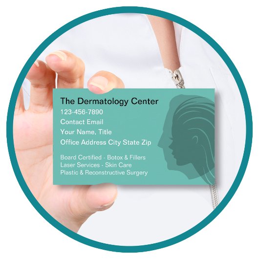 Cartes de visite Thème Dermatologue