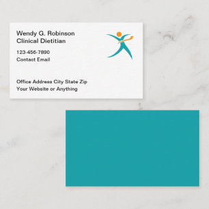 Cartes de visite thème diététiste clinicienne