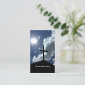 Cartes de visite thème Église chrétienne (Debout devant)